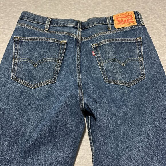 Levis 550 Jeans Mens 38x29 Relaxed Straight Blue Medium Wash 100% Cotton Denim - Picture 8 of 16